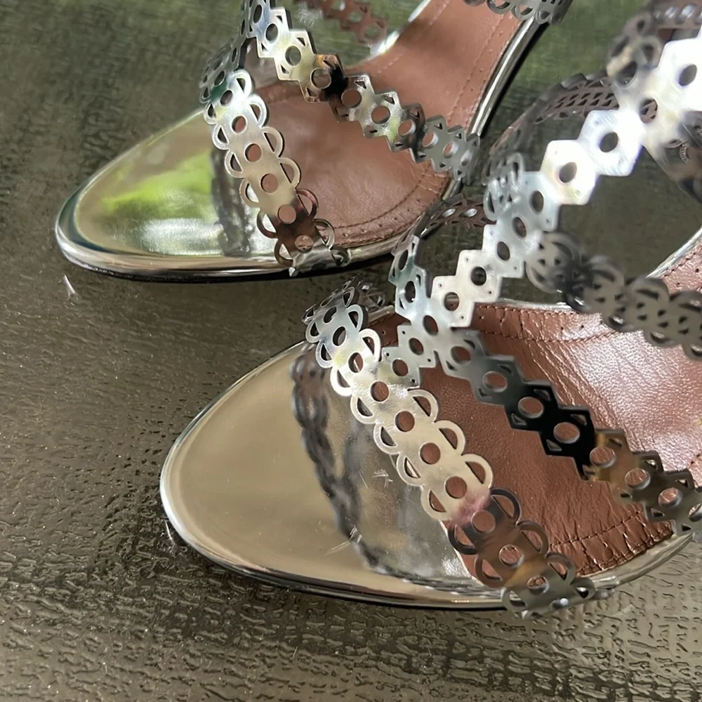 Alaia Leather Cage Shoes - Picture 8 of 12